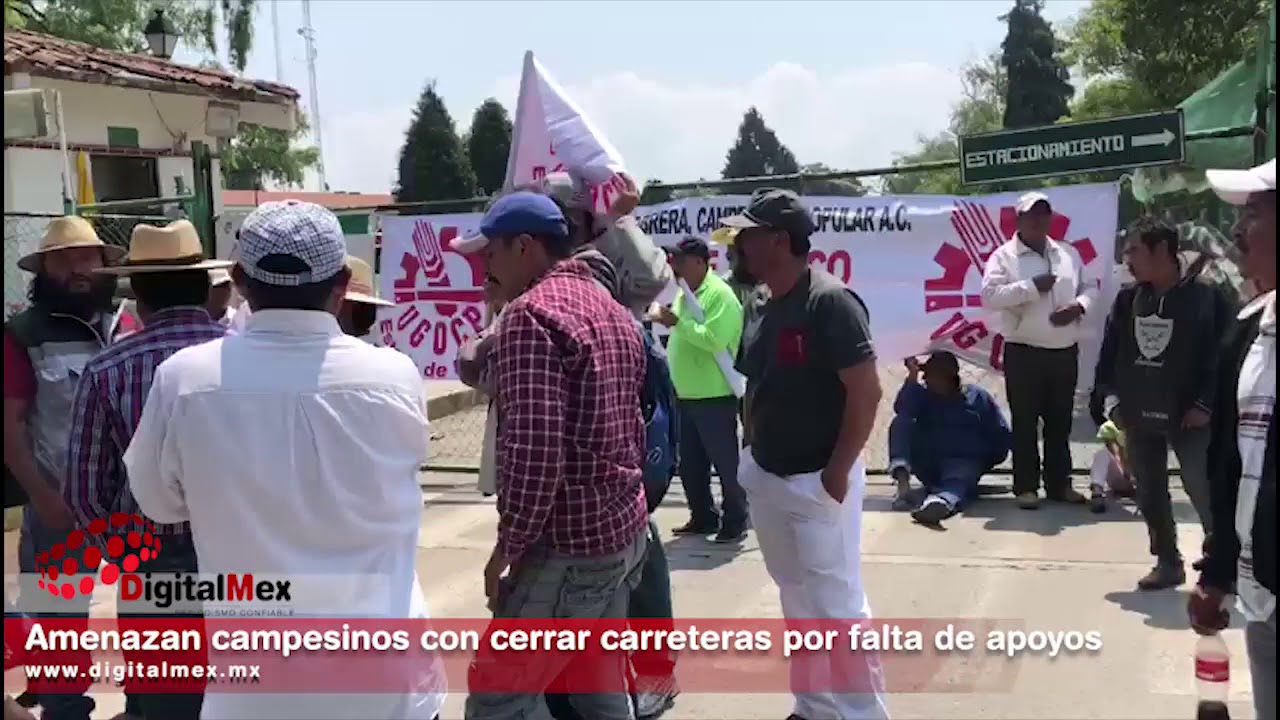 Amenazan campesinos con cerrar carreteras por falta de apoyos - YouTube