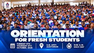 ORIENTATION FOR STUDENTS | 2026/2027 ACADEMIC YEAR
