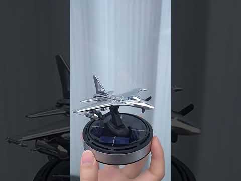 Автомобільна пахучка літак-винищувач Ф-16 Ароматизатор у машину від сонця на батареї літак для авто F-16 Сріблястий TC, видео 1
