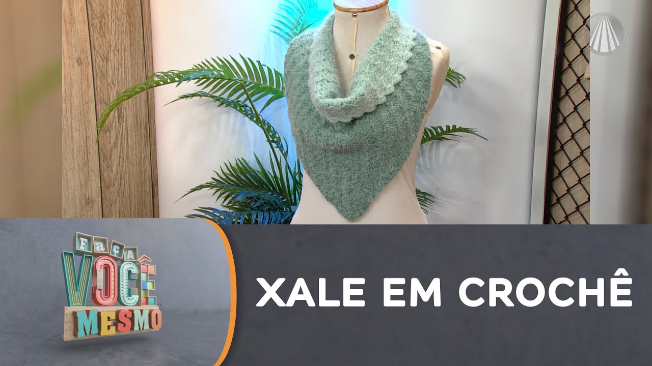 Xale em crochê no fio marfim | MODA INVERNO