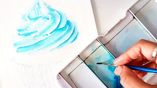 Easy-To-Learn Watercolour Techniques | Cupcake Painting Tutorial