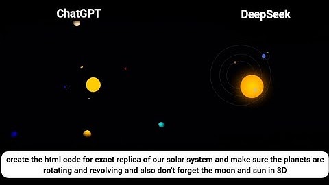 3D Solar System Simulation | ChatGPT vs DeepSeek