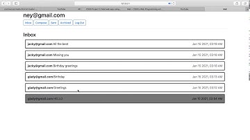 HarvardX CS50W PROJECT 3 Mail | 2020
