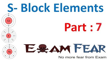 Chemistry S Block Elements part 7 (Anomalous Lithium) CBSE class 11 XI