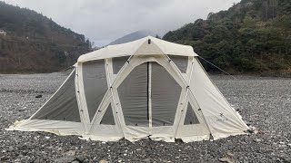 snowpeak 】谷瀬つり橋オートキャンプ場⛺️リビングシェルSインナー