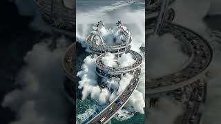 Massive Tsunami Destroys Ocean Bridge 🌊