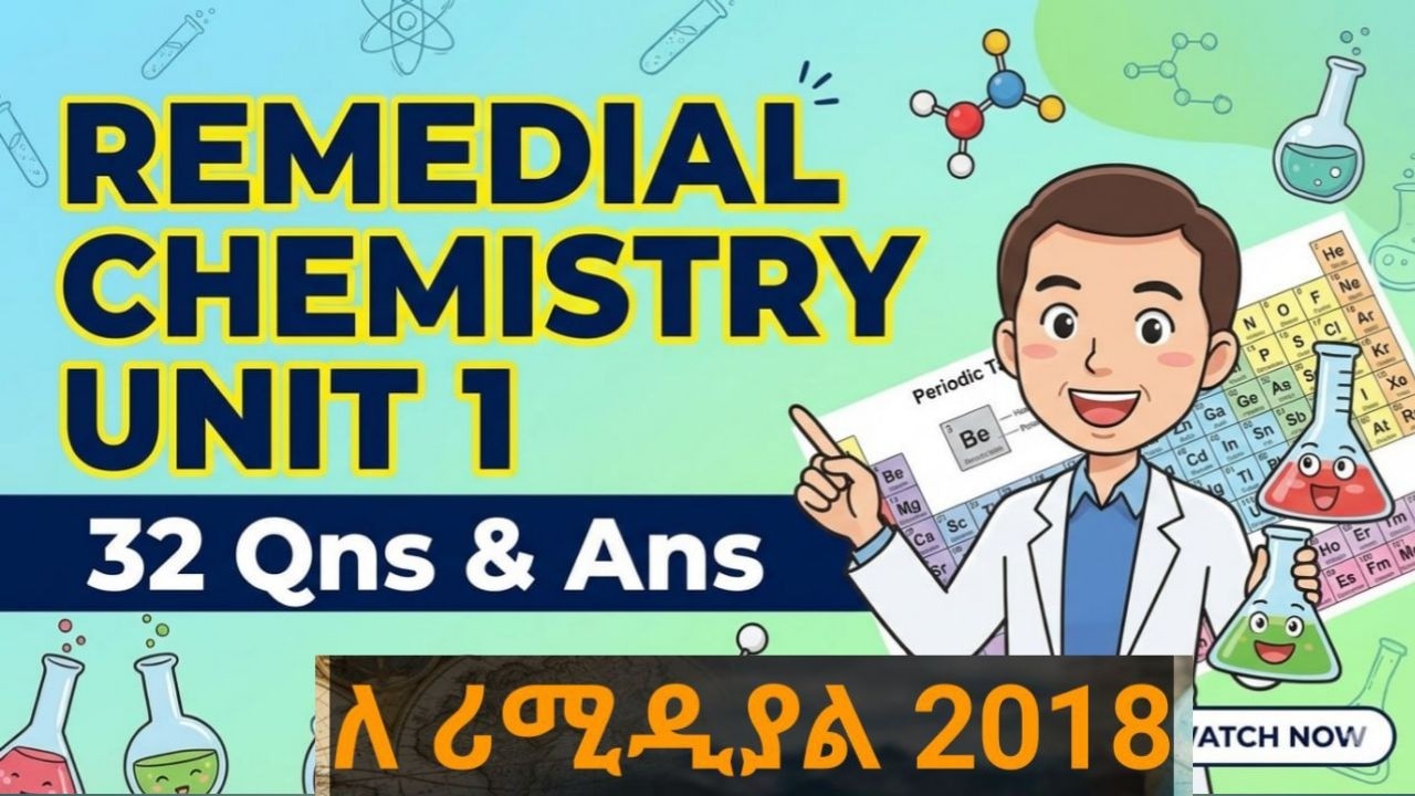 Chemistry Rimedial Module Remedial Chemistry Unit 1 32 MCQ & Ans #remedialexam2018 # ...