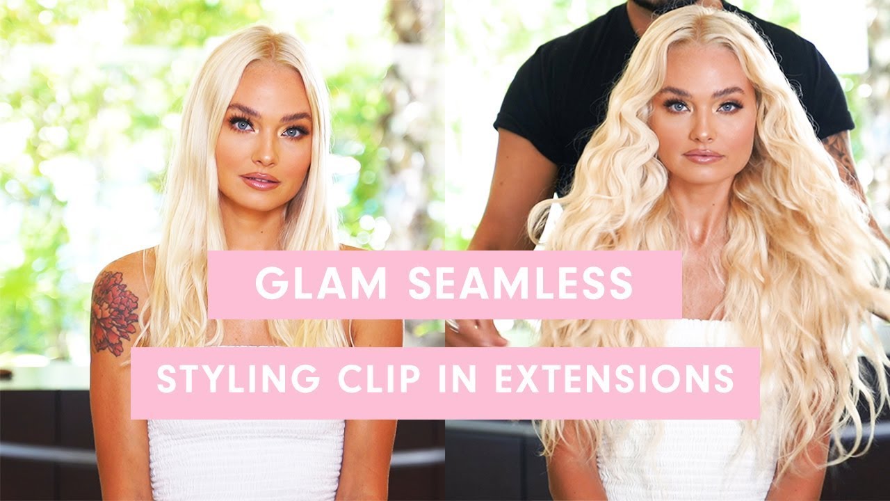 10. Blue Clip In Hair Extensions - Glam Seamless - wide 1