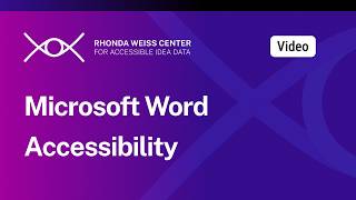 How to Create Accessible Word Documents