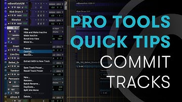 Pro Tools Quick Tips: Commit Tracks