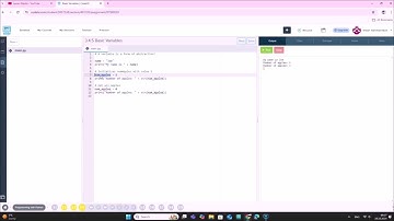 python 3.4.5 სავარჯიშო - Basic Variable / codehs.com / პროგრამირება / ლევან ნიშნიანიძე