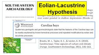 Daily Dose of Carolina Bays - Eolian Lacustrine Hypothesis