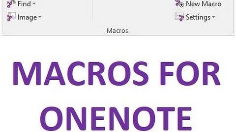 OneNote Macros