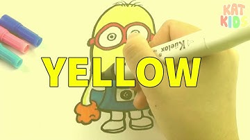 How To Draw and Coloring Mininons | Despicable me 3 | Minions Coloring 5 -2 | KIDEO TV