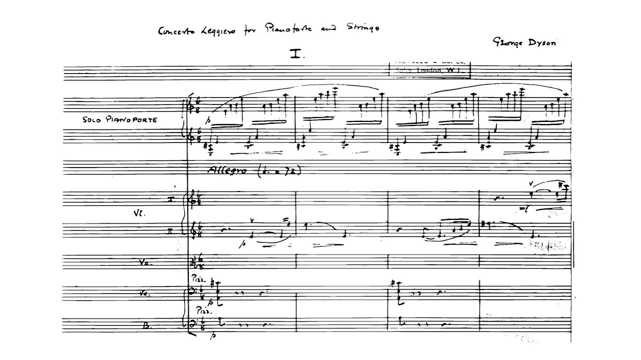 George Dyson – Concerto Leggiero, for Piano and String Orchestra