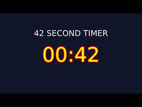 42 Second Countdown Timer | 00:42
