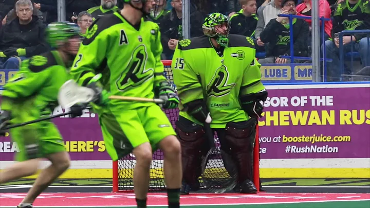 Lacrosse goaltenders wear big, bulky-looking equip...