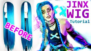 Create a New Hairline with HOT GLUE! JINX (Arcane) Wig Styling!