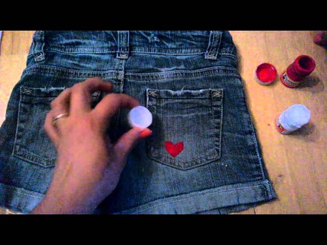 Decorar short o jeans con pinturas acrilicas - YouTube