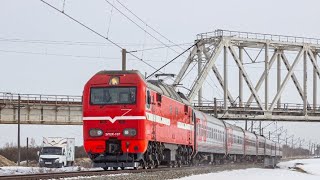 ЭП2К-107 перегон Бахаревка-Пермь2 снято зимой 2021г. автор Рома Богданов