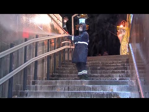 თბილისის მიწისქვეშა გადასასვლელებში სადეზინფექციო სამუშაოები ჩატარდა