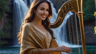 Heavenly Harp Music 🎵 Beautiful Music for Stress Relief & Deep Relaxation