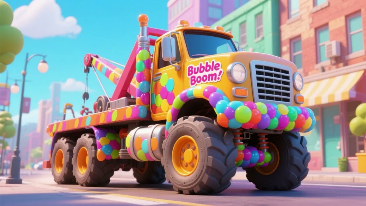 Bubble Boom Tow Truck | Nursery Rhymes & Kids Songs