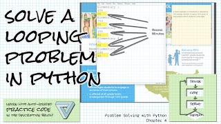 Solving a looping / file problem; Problem Solving with Python Ch 4 Programming Information