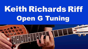 KEITH RICHARDS RIFF: Easy Blues Guitar Lesson in Open G Tuning 🎸