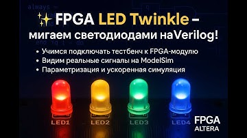 FPGA LED Twinkle – мигаем светодиодами с Verilog и ModelSim | PISWORDS P1021 | Altera Cyclone IV