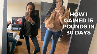 How I Gained 15lbs in 30 days NO Apetamin | Weight Gain Journey