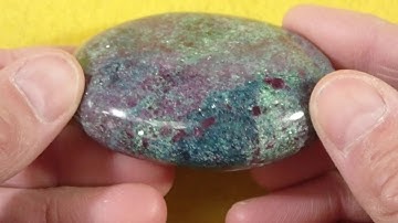Sparkling Ruby in Fuchsite with Kyanite Soap-Shaped Palm Stone #10