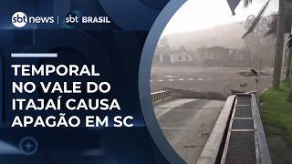 Severe Storm in Itajaí Valley Leaves 45,000 Without Power in Santa Catarina | #SBTBrasil