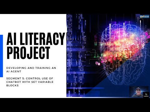 AI Literacy Project Segment 5: Using SET VARIABLE blocks to create loops that limit chatbot usage.