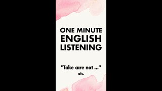 1 Min English Listening 