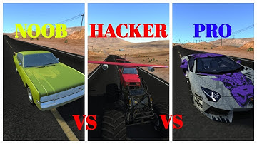 NOOB vs PRO vs HACKER - Beamng drive (Car Crashes & Stunts)