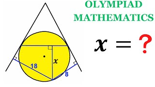 Olympiad Mathematics | Can you find the length X? | (Stepbystep explanation) #math  #maths