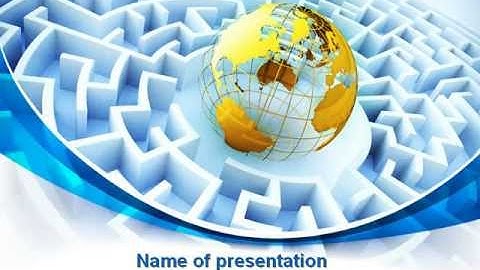 World Labyrinth PowerPoint Template by PoweredTemplate.com