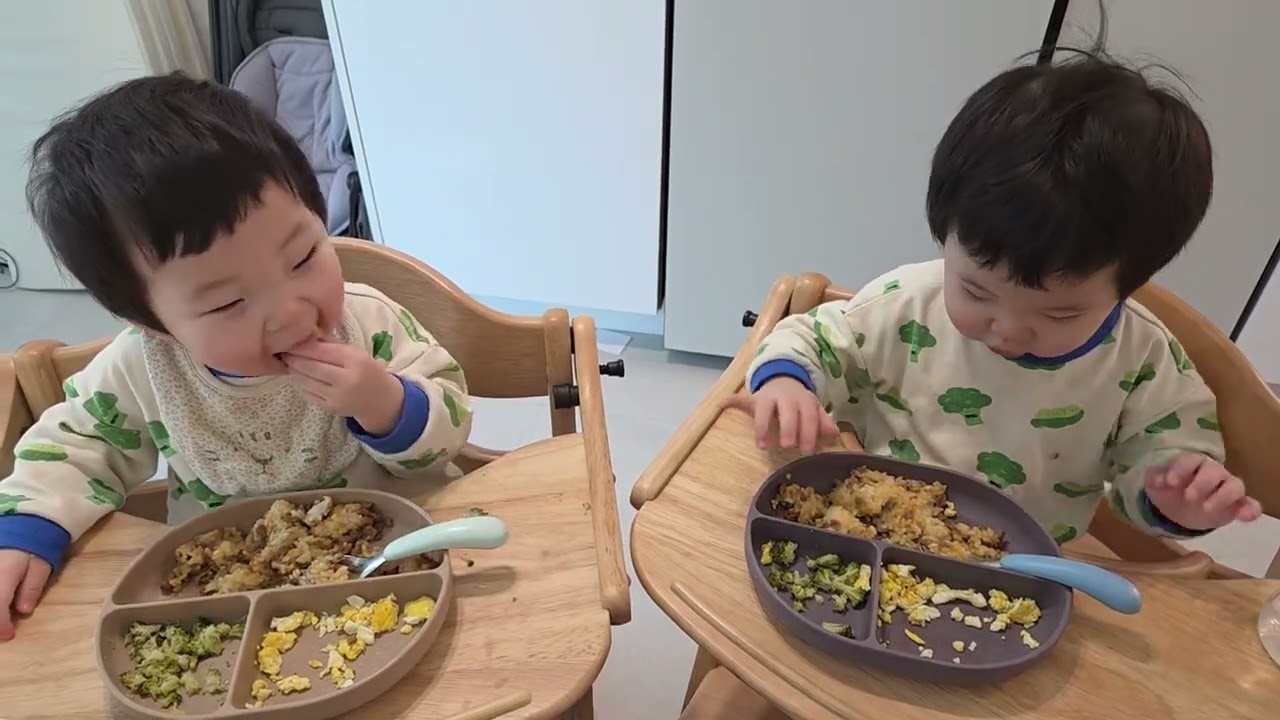 식사훈련! 감독:어머니#쌍둥이 #16개월아기 