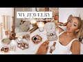 MY JEWELRY COLLECTION & ORGANIZATION *try on* ✨ Rose Gold Earrings, Necklaces, Rings & Watches