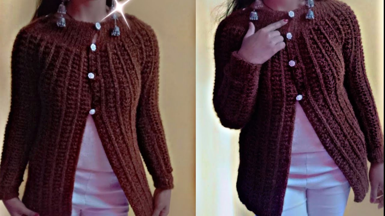 एक और दुल्हन वाला स्वेटर |crochet girls sweater#21|allhometips