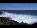 Coastline in Pahoa, Hawai&#39;i at high tide...