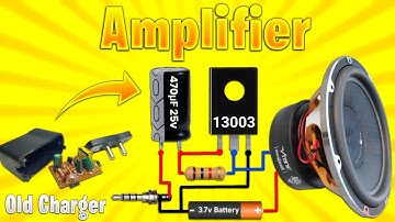 How to make amplifier using Old Mobile Charger | 13003 transistor amplifier| SKR Electronics Lab