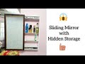 Sliding mirror cabinet Making DIY || sliding mirror with hidden space