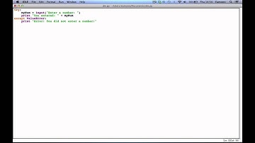 Python 2.7.2 Programming Tutorial #13: Try/Except