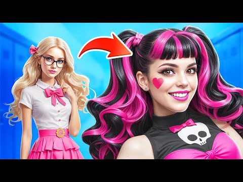 Экстремальное преображение: из ботанши Барби в звезду Monster High!