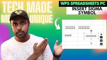 How to insert sigma symbol in wps spreadsheet | insert sigma symbol in wps spreadsheet pc