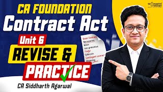 CA Foundation Contract Act Unit 6 | Revise & Practice #CA #Foundation #Law