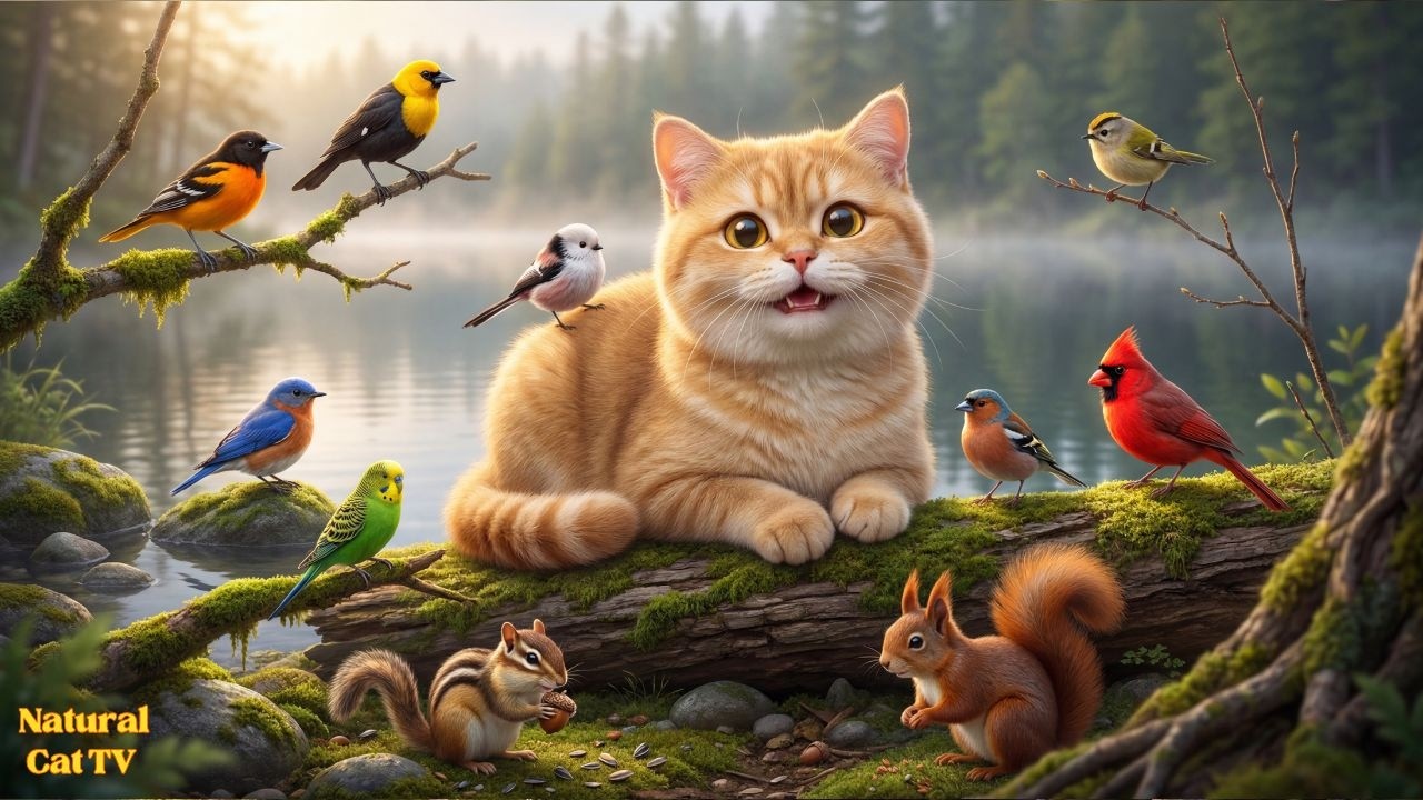 Natural Cat TV – Forest Birds For Cats To Watch | Playing And Soothing Stressed Cats