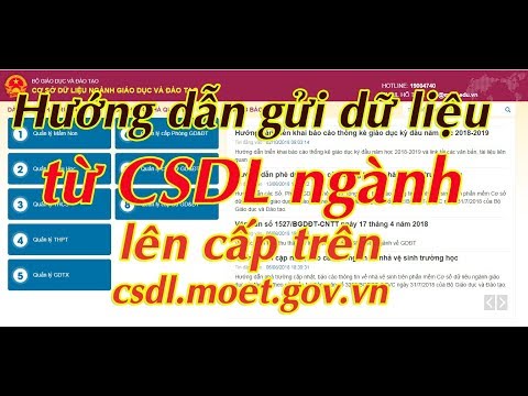 Video Hướng dẫn gửi dữ liệu CSDL ngành lên cấp trên csdl... - youtube